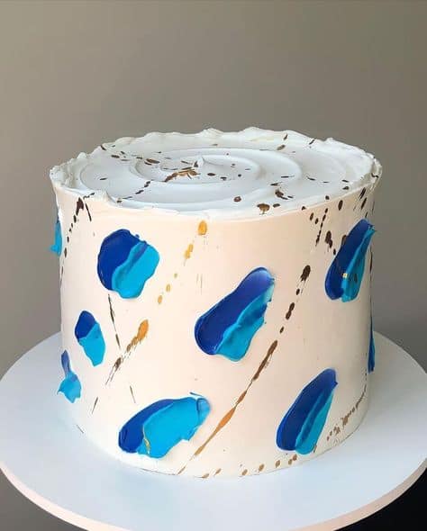 lindo bolo azul e branco
