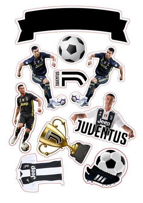 topo de bolo de futebol Juventus