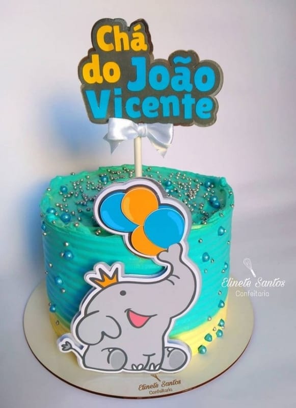 54 bolo elefantinho colorido cha de bebe @elinetesantosconfeitaria