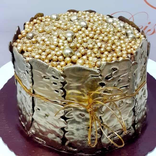 57 bolo dourado de chocolate @deisedatti
