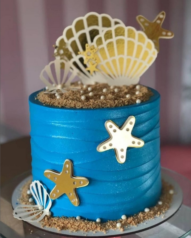 8 bolo azul fundo do mar @bellaluna arts