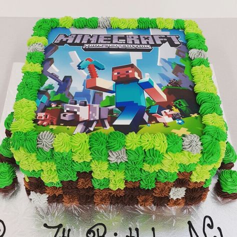 Fotos e modelos de bolo Minecraft decorado quadrado