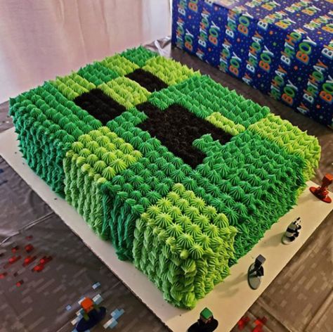 bolo Minecraft decorado 4