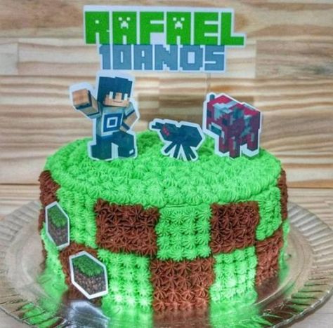 bolo Minecraft decorado como fazer