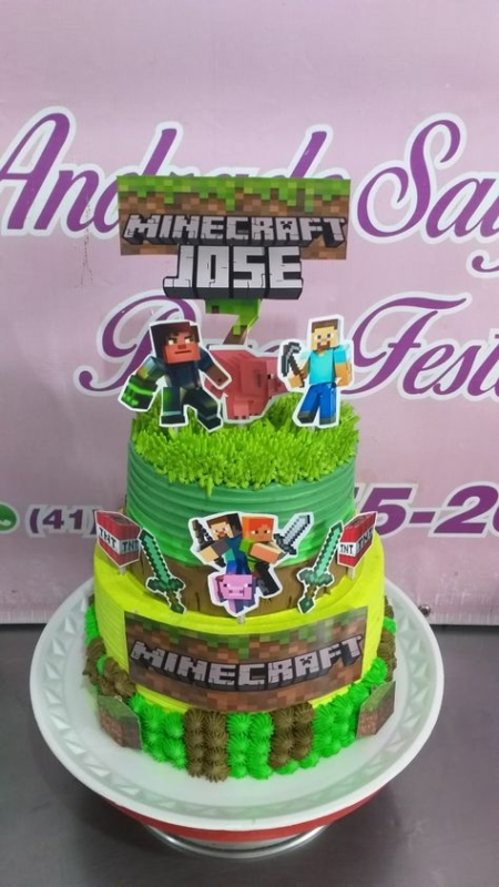 BOLO MINECRAFT COM CHANTILLY! MINECRAFT CAKE Passo a Passo. 