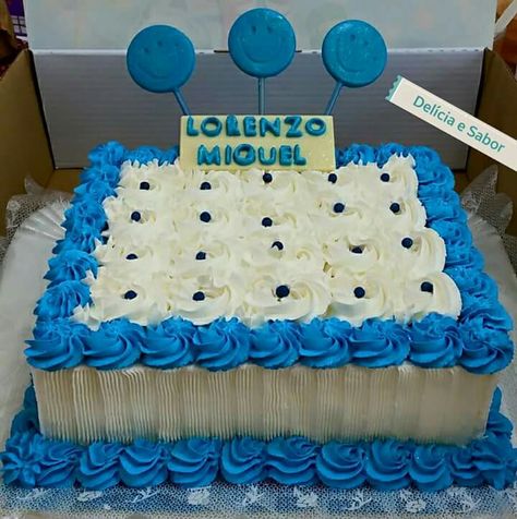 bolo azul masculino lindo 2