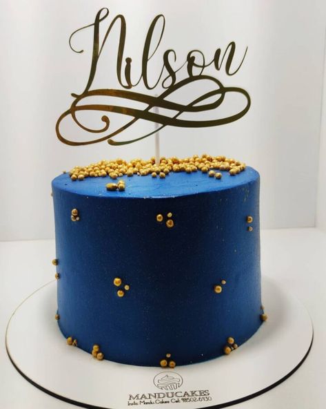bolo azul masculino lindo