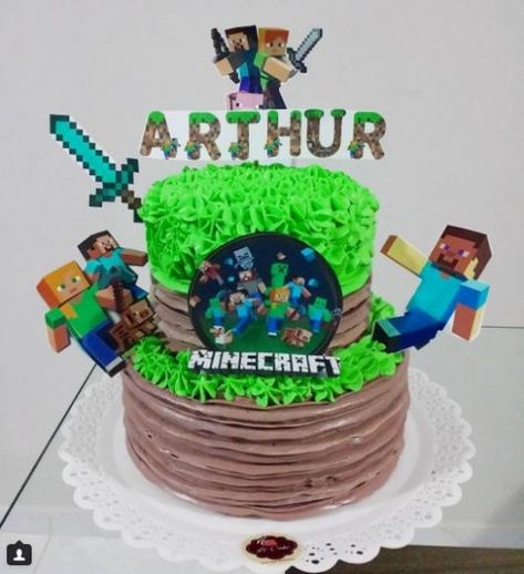 ideia de bolo Minecraft