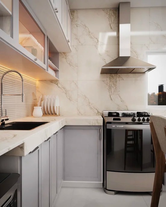 13 cozinha com ripado branco ALCC Arquitetura