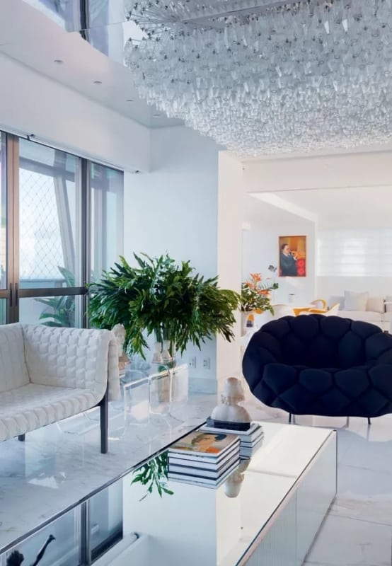 15 sala com piso de mármore calacatta Casa Vogue