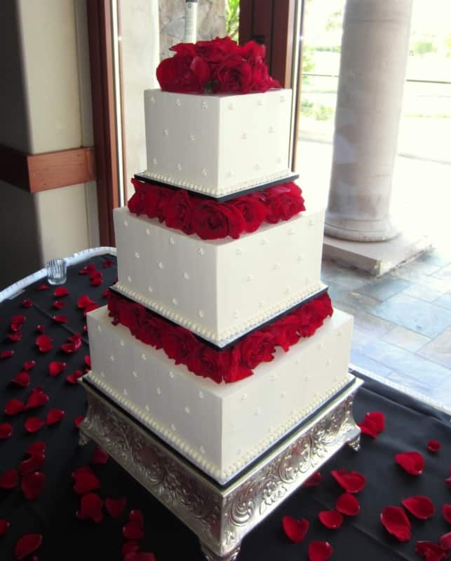 19 bolo casamento quadrado com andares Pinterest