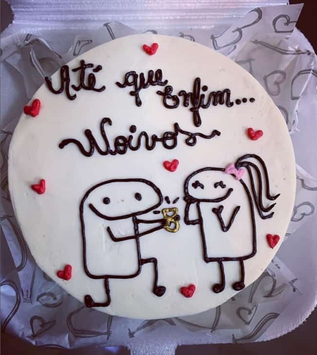 20 bentô cake de noivado @bolosdagrahh