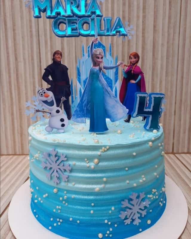 25 bolo chantilly azul Frozen @odilainebolos