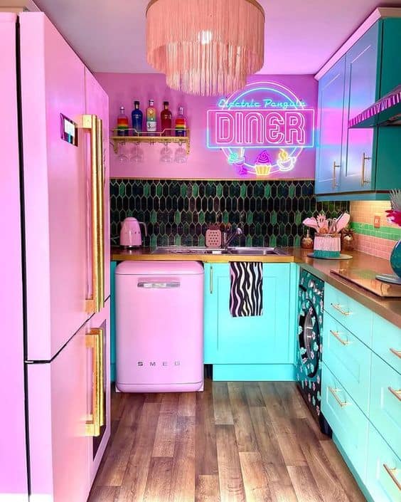 28 decoração de cozinha pequena Barbiecore Pinterest