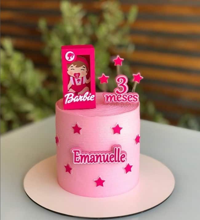 29 bolo mesversário Barbie @docurasdadeah