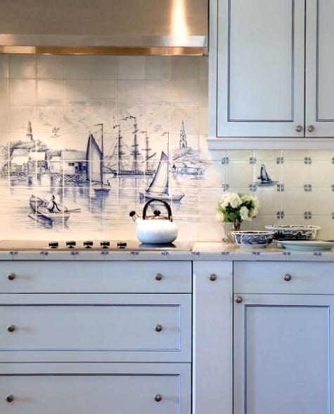 29 cozinha azul com temática náutica Pinterest