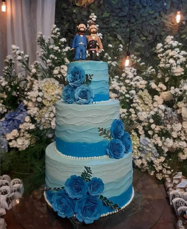 30 bolo azul 3 andares casamento @tammyrestam