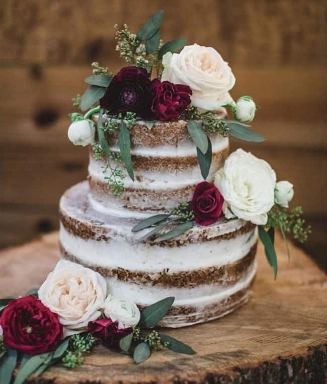 35 bolo rústico casamento com flores @exclusiva decoracaooficial