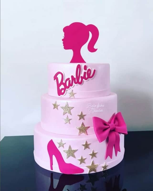 Bolo Fake Barbie Glitter