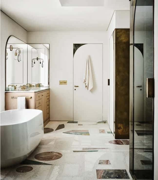 43 banheiro com banheira art déco Casa Vogue