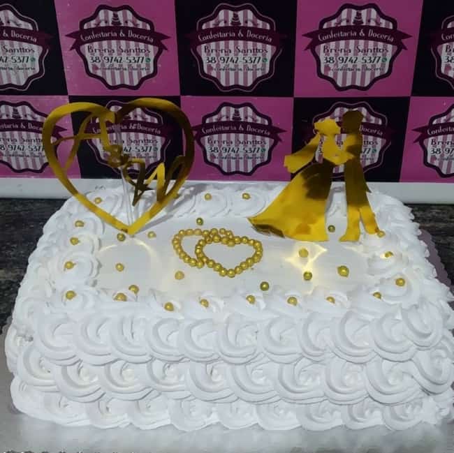 43 bolo decorado casamento civil @confeitaria doceria