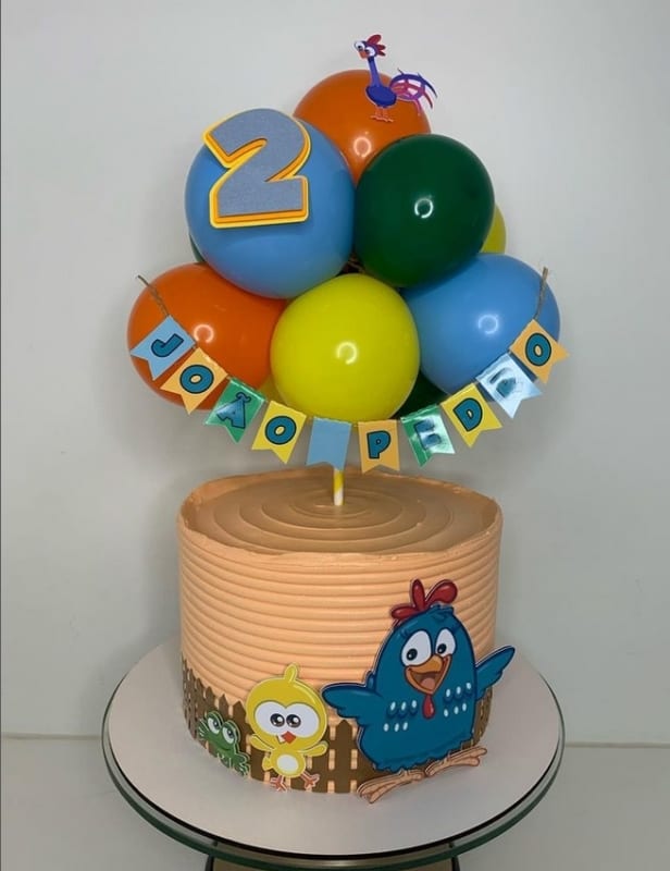 49 ballon cake Galinha Pintadinha @ateliedcake
