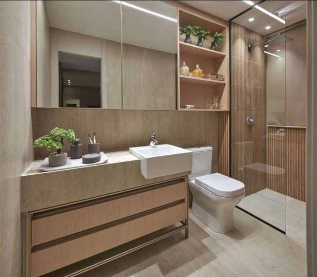 49 banheiro com porcelanato ripado @revestimentosprime