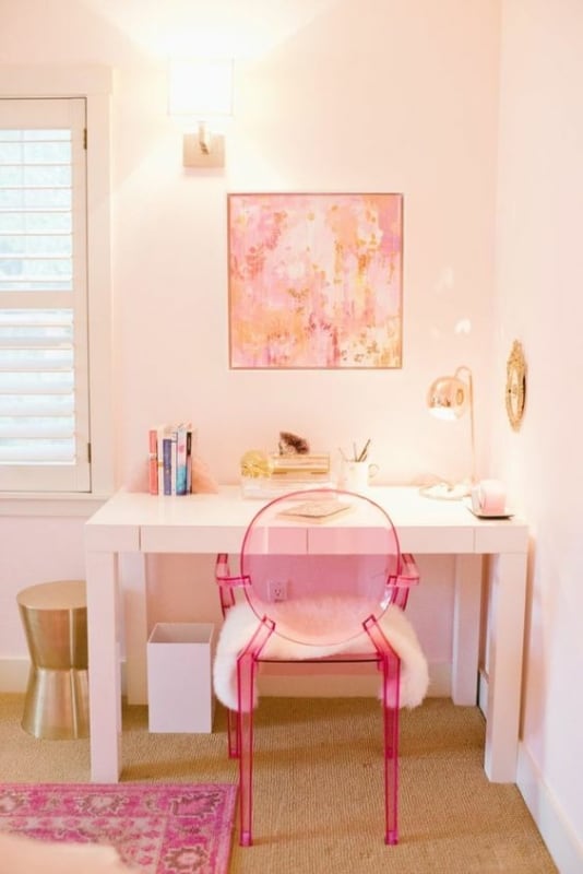 52 home office decorado Barbiecore Pinterest