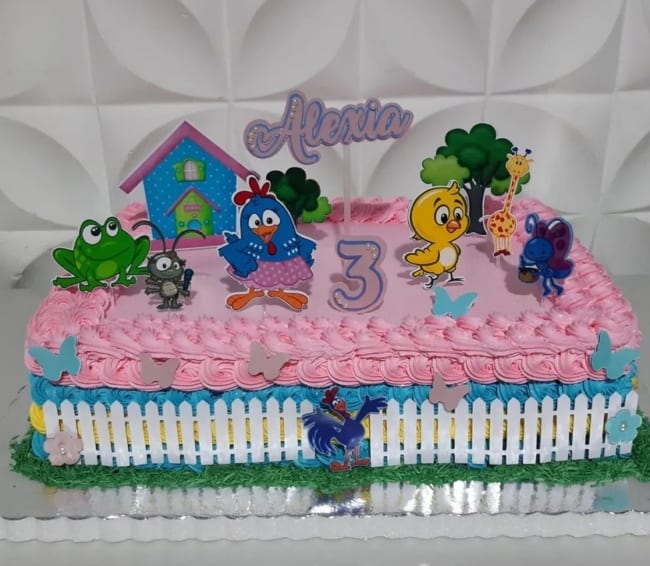 6 decoração bolo Galinha Pintadinha @mevbolos