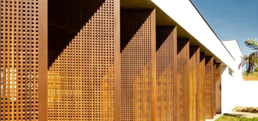 7 fachada com muxarabi de madeira @wooddesignbrasilia