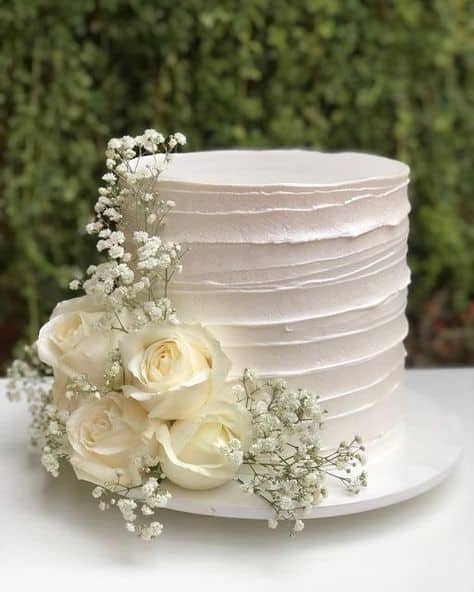 bolo de casamento branco