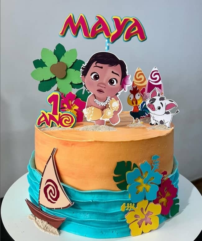 1 bolo 1 ano Moana baby @josisantos confeitaria