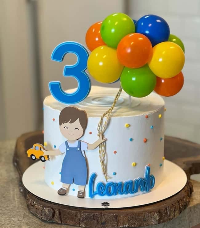 18 balloon cake infantil e colorido @duocakes ssa