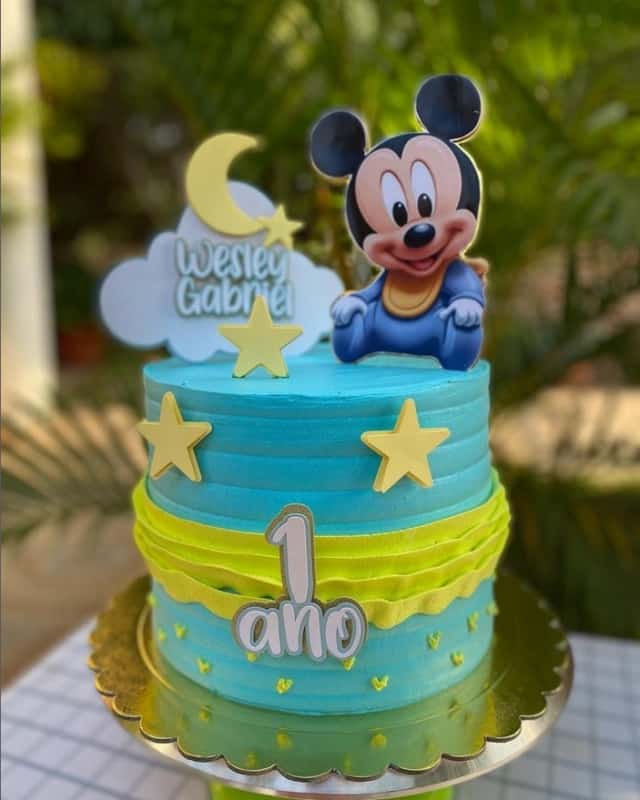18 bolo de 1 ano Mickey baby @lol cakes