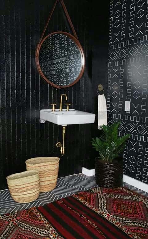 21 banheiro moderno e com decoração africana Pinterest