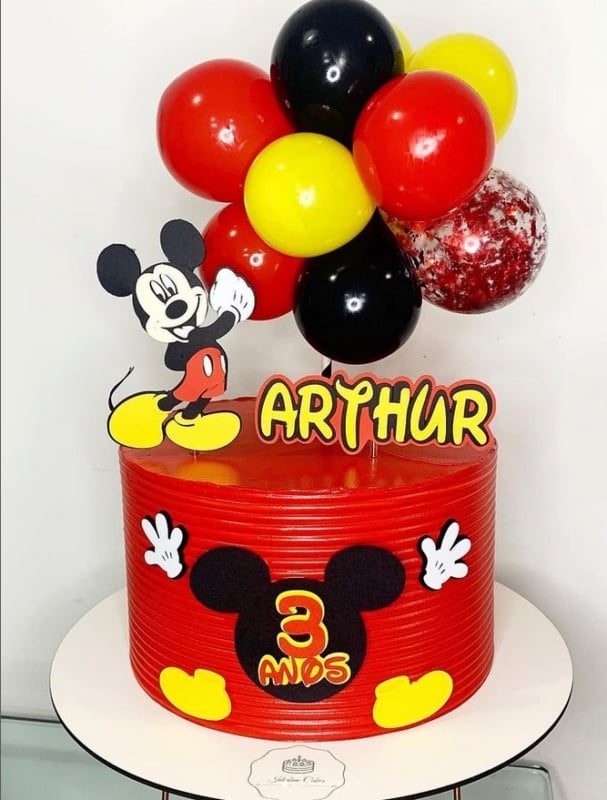 22 balloon cake Mickey @iderlinecakes