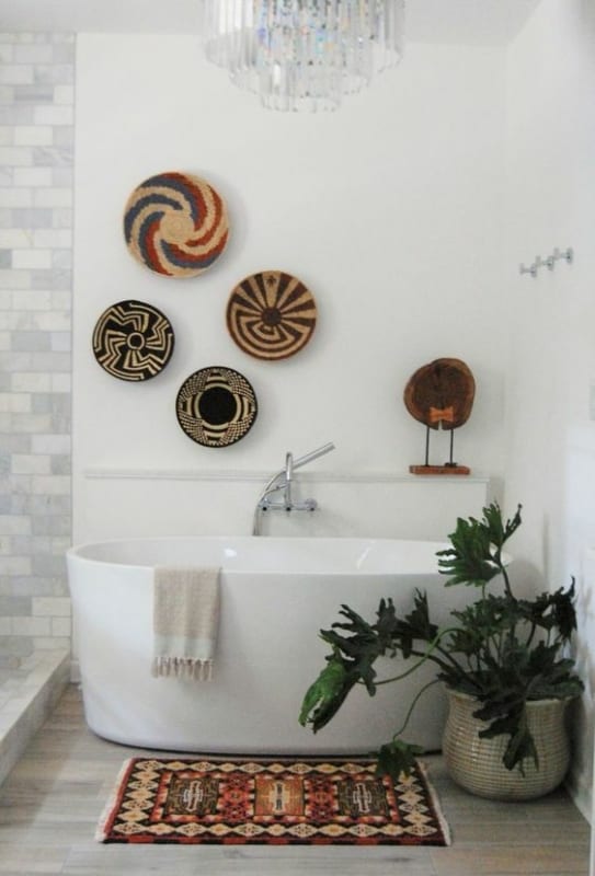 22 banheiro com banheiro e elementos africanos Pinterest