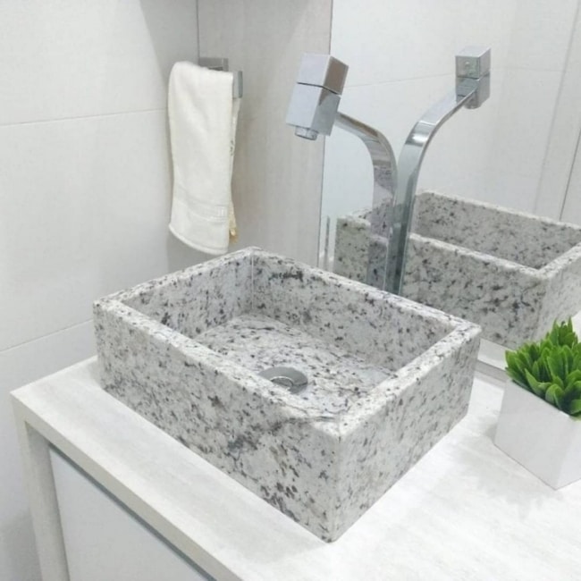 27 banheiro com cuba de granito claro branco viena @marmorariaimperial ibipora