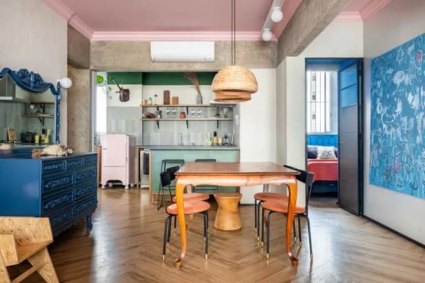 31 sala de jantar com móveis vintage Casa Vogue