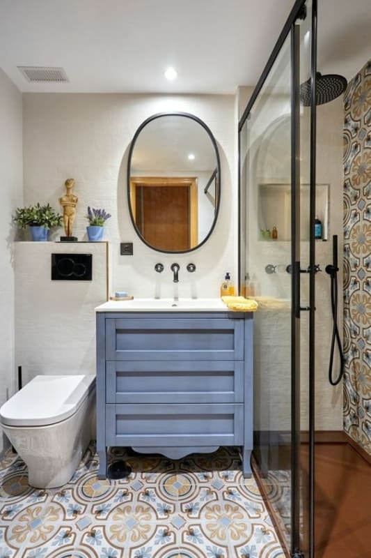 36 banheiro decorado em estilo retrô Pinterest