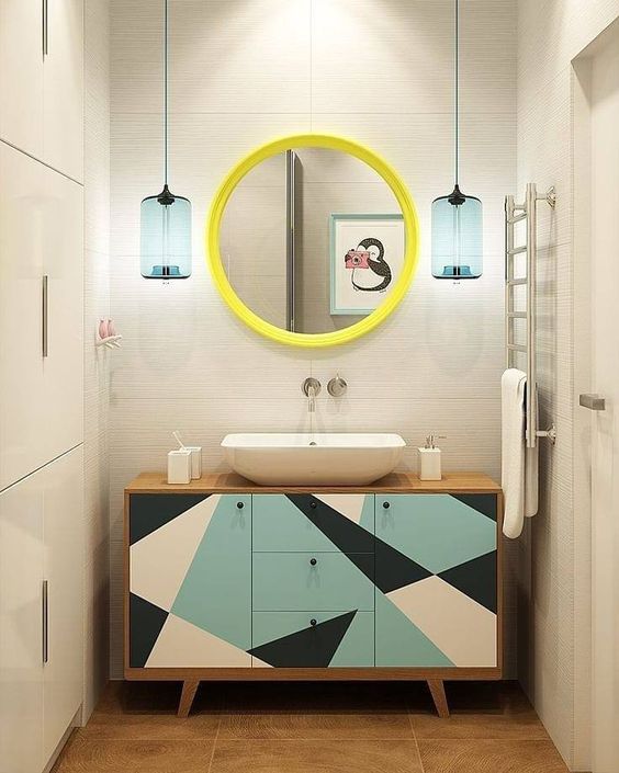 38 banheiro com estilo retrô Pinterest
