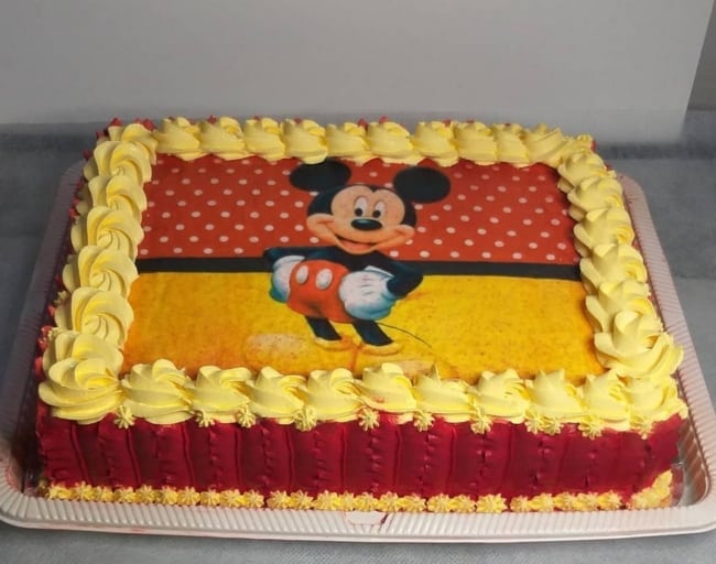 4 bolo Mickey com papel de arroz @silcakesedelicias