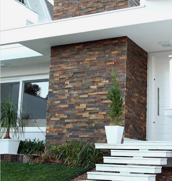 48 casa moderna com filetes de pedra ferro @prismahome