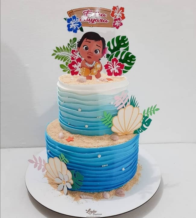 52 bolo decorado Moana baby @lazaro cakes
