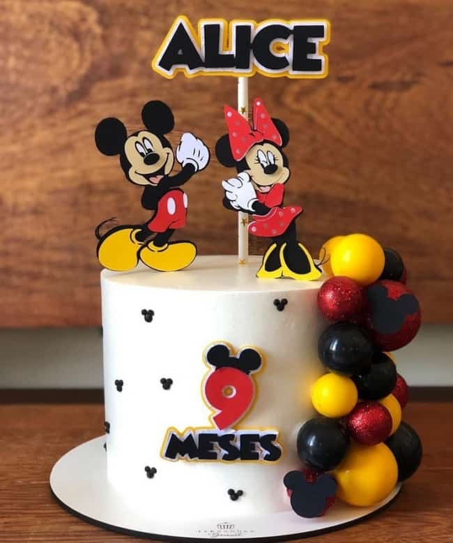 56 bolo Mickey e Minnie @mundopaper personalizados