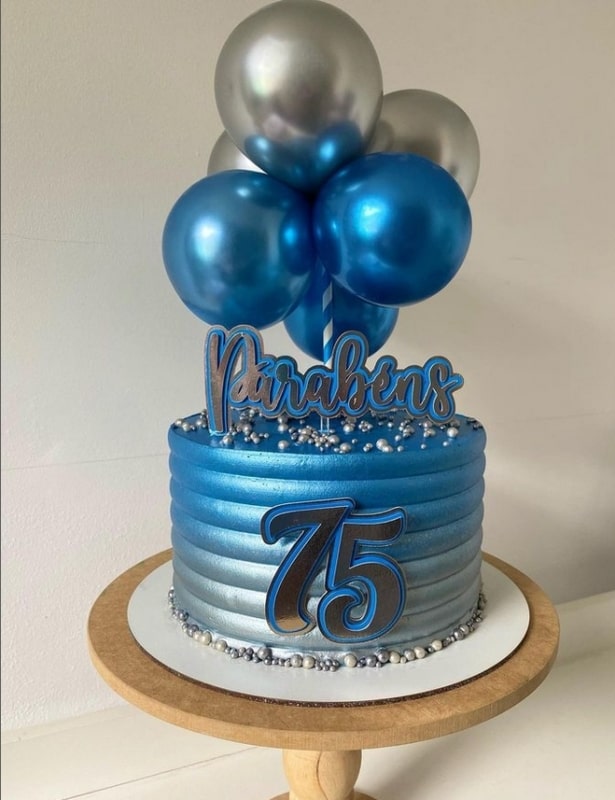 9 balloon cake masculino azul @larafabroneconfeitaria