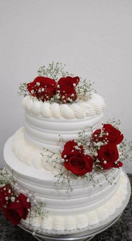 bolos de casamento de chantilly