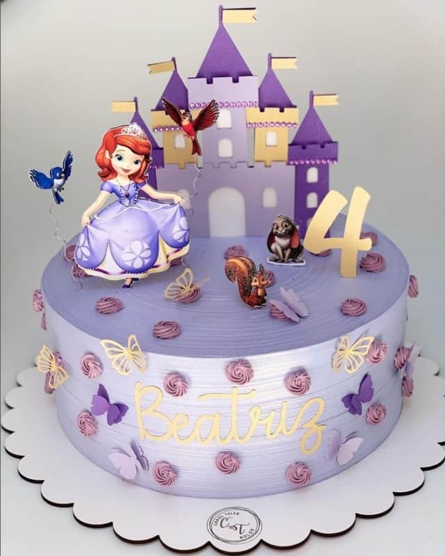 14 bolo delicado Princesa Sofia @caroltelesbolos