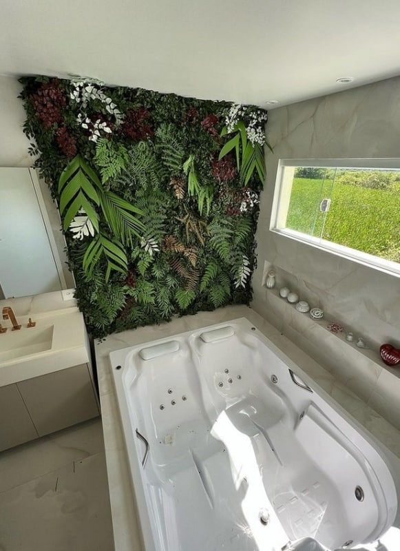 15 banheiro com banheira e jardim vertical preservado @verticalpreservadobr