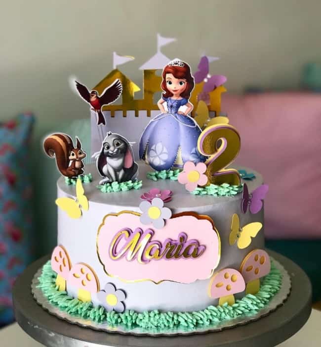 16 bolo decorado Princesa Sofia @maedabiabrigadeiria